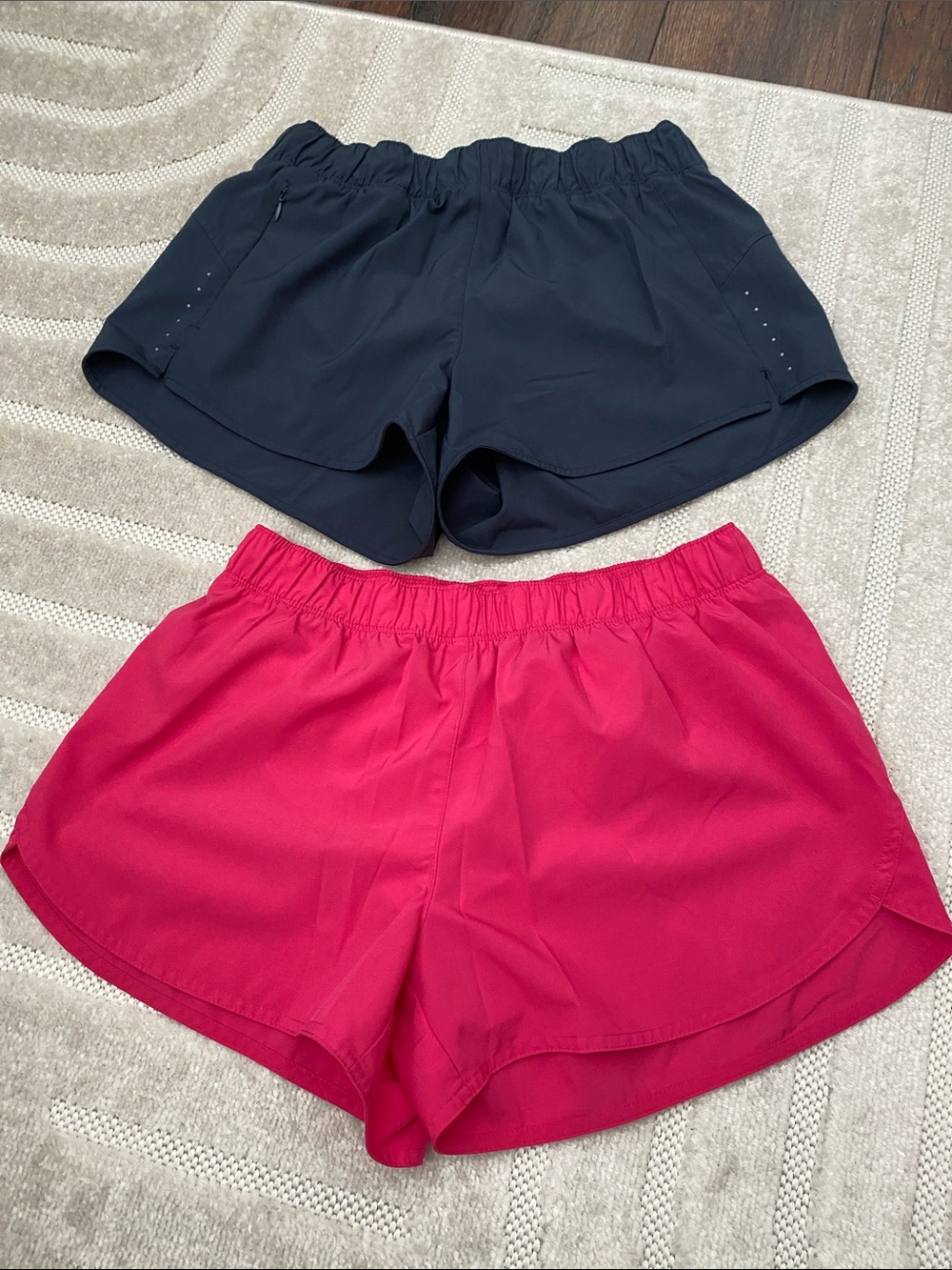 Old Navy Women's Athletic Shorts in Black and Fuchsia
